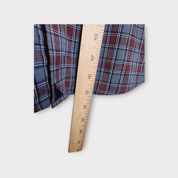 UNTUCKit Mens Plaid Button Down Shirt XL Gray Blue Red Fall Essential - Picture 6 of 7